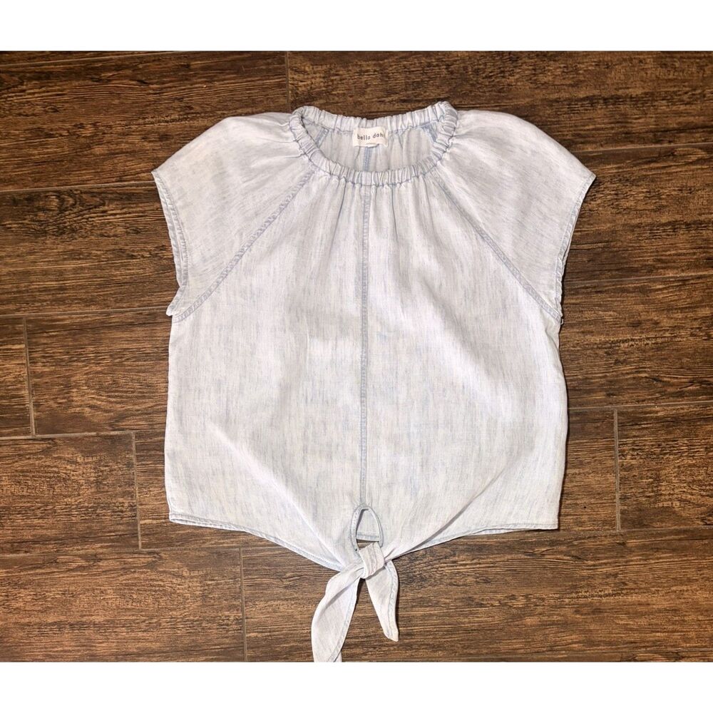 Bella Dahl Chambray Tie-Front Top - XS